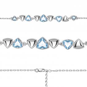 Серебряный браслет AQUAMARINE А7462505 с топазом А7462505 фото