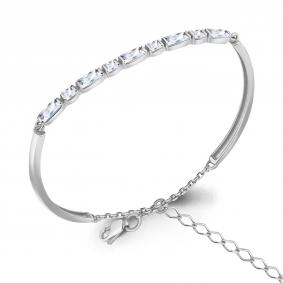 Серебряный браслет AQUAMARINE А74630 с фианитом А74630 фото