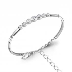 Серебряный браслет AQUAMARINE А74632А с фианитом А74632А фото