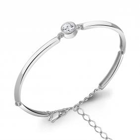 Серебряный браслет AQUAMARINE А74638А с фианитом А74638А фото