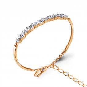 Браслет из золочёного серебра AQUAMARINE А74639А-п с фианитом А74639А-п фото