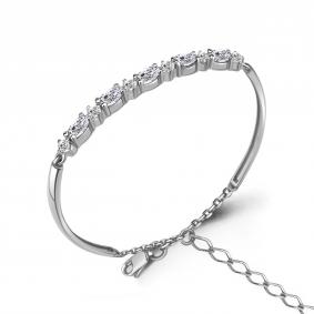 Серебряный браслет AQUAMARINE А74639А с фианитом А74639А фото