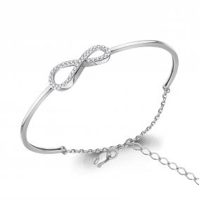 Серебряный браслет AQUAMARINE А74662А с фианитом А74662А фото