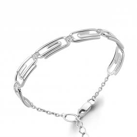 Серебряный браслет AQUAMARINE А74679А с фианитом А74679А фото