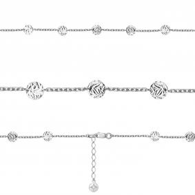 Серебряный браслет на ногу AQUAMARINE А74799 А74799 фото