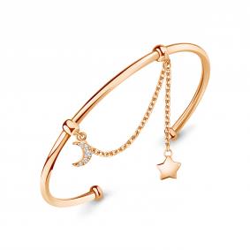 Браслет из золочёного серебра AQUAMARINE А74835А-п с фианитом А74835А-п фото