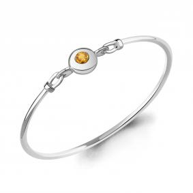 Серебряный браслет AQUAMARINE А7484606 с цитрином А7484606 фото