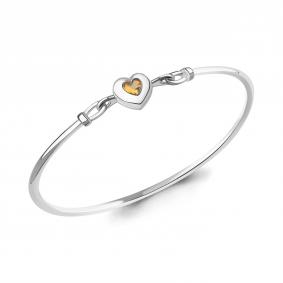 Серебряный браслет AQUAMARINE А7486306 с цитрином А7486306 фото