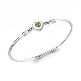 Серебряный браслет AQUAMARINE А7486307 с хризолитом А7486307 фото
