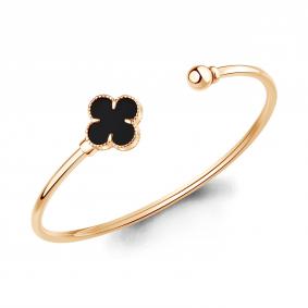 Браслет из золочёного серебра AQUAMARINE А74885Ч-п с ониксом А74885Ч-п фото