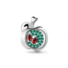 Серебряная брошь-подвеска Аквамарин с миксом камней А77310ВГ А77310ВГ фото