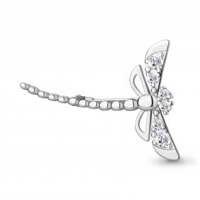 Серебряная брошь AQUAMARINE А77400А с фианитом А77400А фото
