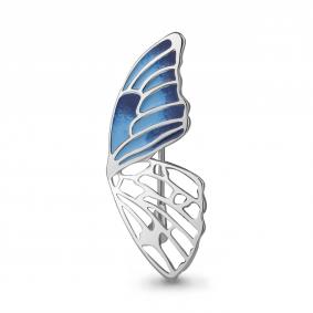 Серебряная брошь AQUAMARINE А77416 с эмалью А77416 фото
