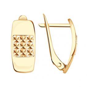 Золотые серьги с алмазной гранью Красносельский ювелир АС801-3410 АС801-3410 фото