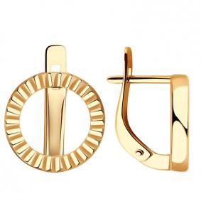 Золотые серьги с алмазной гранью Красносельский ювелир АС914-3754 АС914-3754 фото