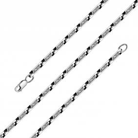 Цепь плетение Фантазийное из черненого серебра Иордань Б-Ц-050 Б-Ц-050 фото