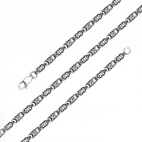 Цепь плетение Фантазийное из черненого серебра Иордань Б-Ц-104 Б-Ц-104 фото