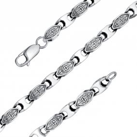 Цепь плетение Фантазийное из черненого серебра Иордань Б-Ц-110 Б-Ц-110 фото