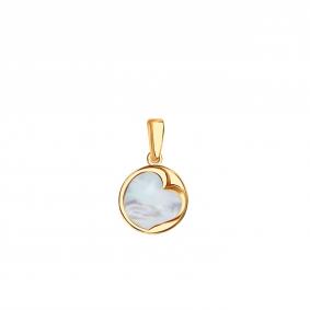 Золотая подвеска BERGER Б030147п с перламутром Б030147п фото