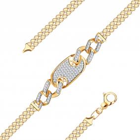 Золотой браслет BERGER Б070113-4 с фианитом Б070113-4 фото