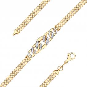 Золотой браслет BERGER Б070119-4 с фианитом Б070119-4 фото