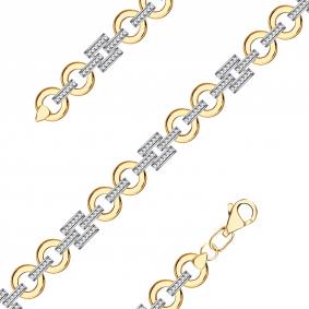 Золотой браслет BERGER Б070181 с фианитом Б070181 фото