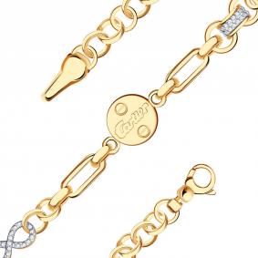 Золотой браслет BERGER Б070226 с фианитом Б070226 фото