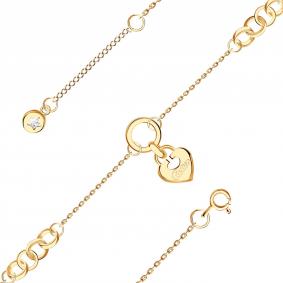 Золотой браслет BERGER Б070235 с фианитом Б070235 фото