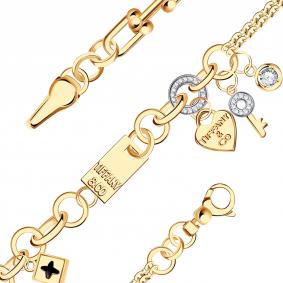 Золотой браслет BERGER Б070239 с фианитом Б070239 фото