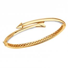 Золотой браслет BERGER Б070274 с фианитом Б070274 фото