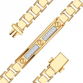 Золотой браслет BERGER Б070435 с фианитом Б070435 фото