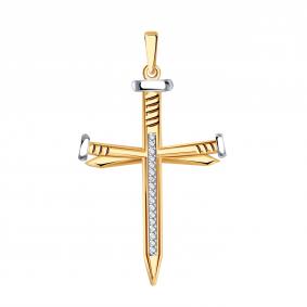 Золотая подвеска BERGER Б080025 с фианитом Б080025 фото