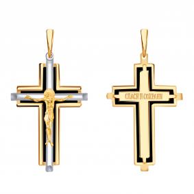 Золотая подвеска BERGER Б080042 с ониксом Б080042 фото