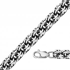 Браслет плетение Бисмарк из черненого серебра NOVIKOV Б091 Б091 фото