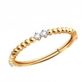 Золотое кольцо BERGER Б110264 с фианитом Б110264 фото