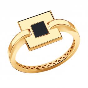 Золотое кольцо BERGER Б110585 с ониксом Б110585 фото