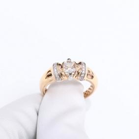 Золотое кольцо BERGER Б111025 с фианитом Б111025 фото