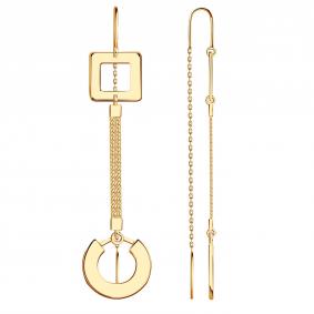 Золотые серьги BERGER Б120374 Б120374 фото