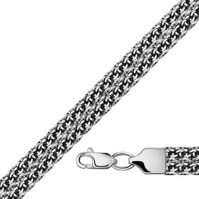 Браслет плетение Бисмарк из черненого серебра NOVIKOV БА003х2 БА003х2 фото