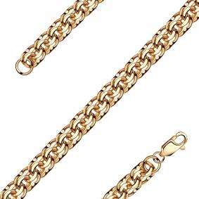 Браслет плетение Бисмарк из золочёного серебра NOVIKOV БАз003 БАз003 фото