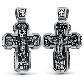 Подвеска-крест Распятия Господня из черненого серебра Иордань БМ-КР-431 БМ-КР-431 фото
