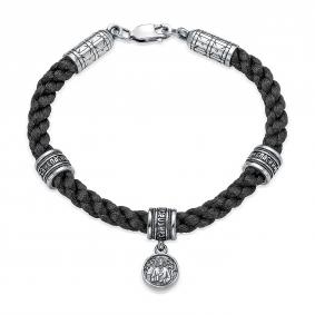 Текстильный шнурок с декоративным элементом из черненого серебра Высоковы 585 БШ-1-Ч БШ-1-Ч фото