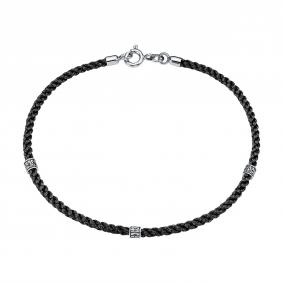 Текстильный шнурок с декоративным элементом из серебра Высоковы 585 БШ-18-Р БШ-18-Р фото