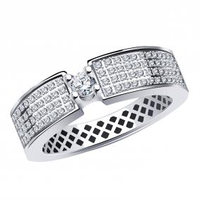 Кольцо из белого золота BERGER Бб110677 с фианитом Бб110677 фото