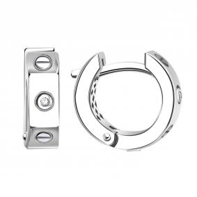 Серьги из белого золота BERGER Бб120386 с фианитом Бб120386 фото