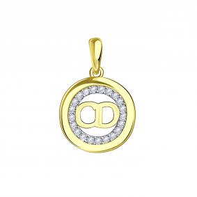 Подвеска из лимонного золота BERGER Бл030102 с фианитом Бл030102 фото