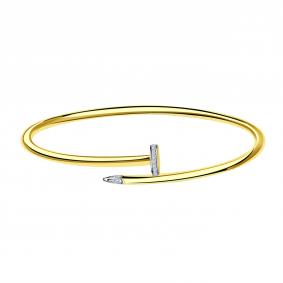 Браслет из лимонного золота BERGER Бл070029 с фианитом Бл070029 фото
