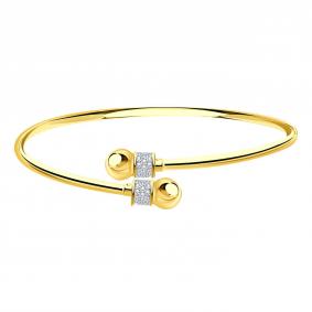 Браслет из лимонного золота BERGER Бл070040 с фианитом Бл070040 фото