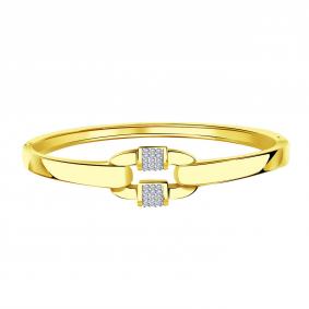 Браслет из лимонного золота BERGER Бл070061 с фианитом Бл070061 фото