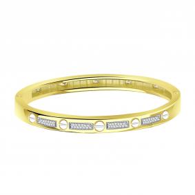 Браслет из лимонного золота BERGER Бл070168 с фианитом Бл070168 фото